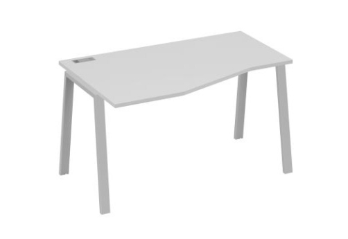 Стол эргономичный левый 140 Мира Трио, цвет серый + серый