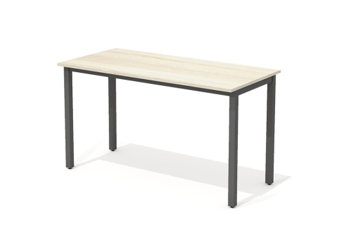 Стол прямой на металлокаркасе Гардения Офис, цвет дуб сонома