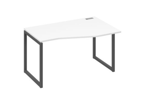 Стол эргономичный правый Мира Одри, цвет белый премиум + антрацит