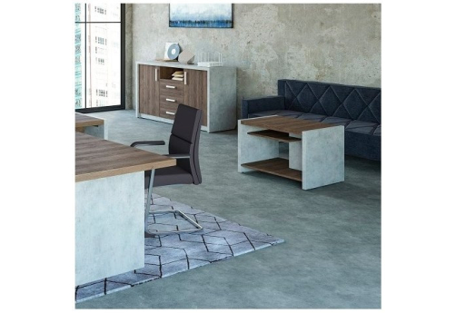 Стол журнальный "классик" Монреаль, цвет дуб + бетон