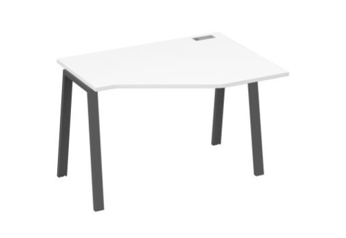 Стол эргономичный правый Мира Трио, цвет белый премиум + антрацит