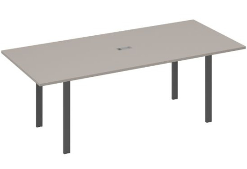 Стол для переговоров прямоугольный Мира Нумо, цвет мокко премиум + антрацит