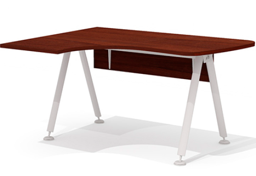 Стол эргономичный на металлокаркасе левый Джерси, цвет орех