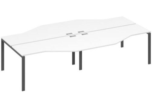 Рабочая станция эргономичная (4х160) Мира Нумо, цвет белый премиум + антрацит