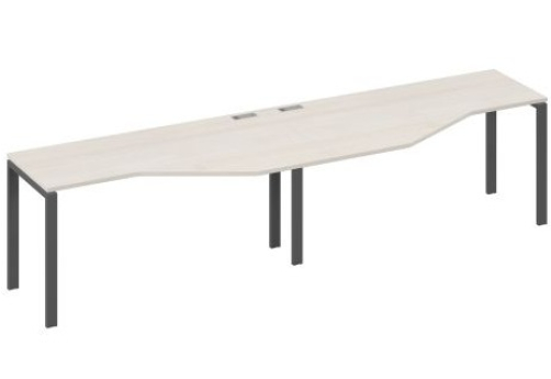 Рабочая станция эргономичная (2х160) Мира Нумо, цвет дуб шамони + антрацит