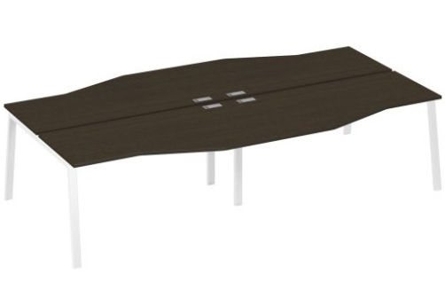 Станция рабочая эргономичная 4х160 Мира Трио, цвет венге + белый