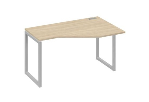 Стол эргономичный правый Мира Одри, цвет дуб скандинавский + серый