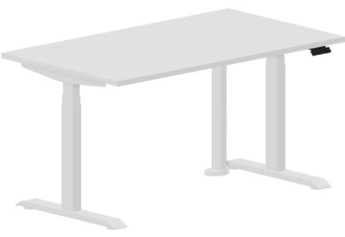 Стол регулируемой высоты (2 заглушки) Бенет, цвет белый + белый