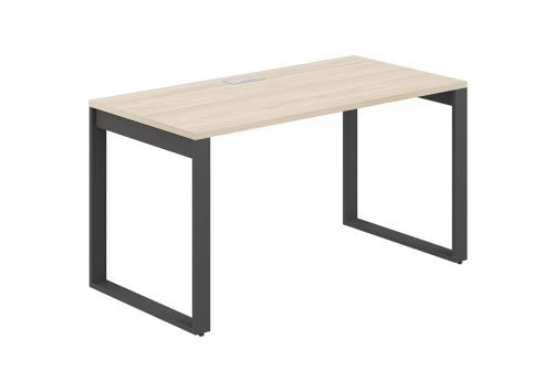 Стол рабочий с лючком Фламинго, цвет акация + антрацит