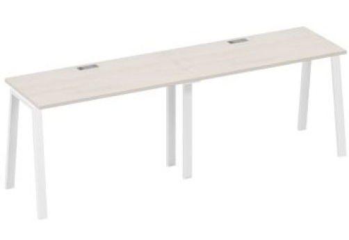 Рабочая станция 2х120 Мира Трио, цвет дуб шамони + белый