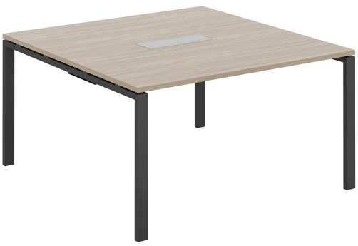 Стол переговорный Индиго Сет, цвет дуб темный + антрацит