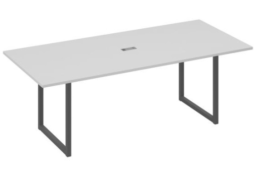 Стол для переговоров прямоугольный Мира Одри, цвет серый + антрацит
