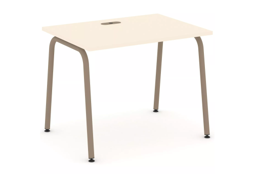 Стол рабочий (с лючком), цвет сатин