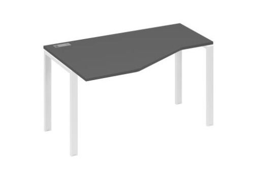 Стол эргономичный левый Мира Нумо, цвет антрацит премиум + белый