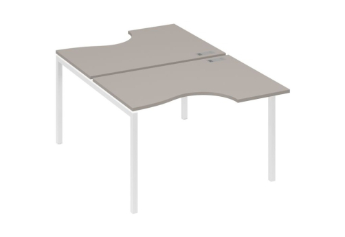 Рабочая станция эргономичная 2х120 Классика Мира Лофт, цвет мокко премиум + белый