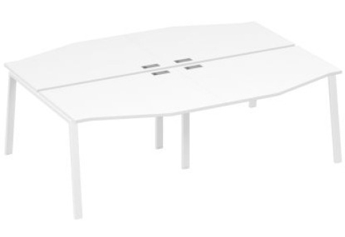 Станция рабочая эргономичная 4х120 Мира Трио, цвет белый премиум + белый