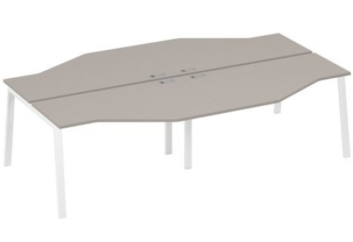 Рабочая станция эргономичная 4х140 Мира Трио, цвет мокко премиум + белый