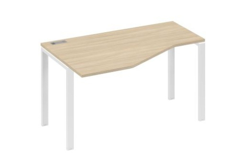 Стол эргономичный левый Мира Нумо, цвет дуб скандинавский + белый
