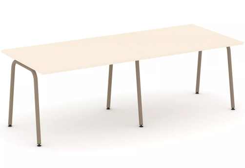 Стол переговорный (двойной), цвет сатин
