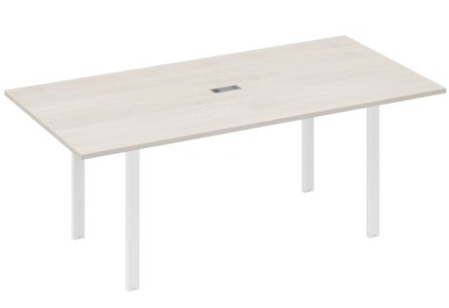 Стол для переговоров прямоугольный Мира Нумо, цвет дуб шамони + белый