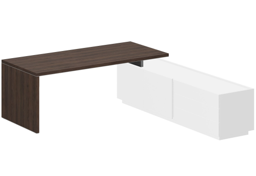 Стол на тумбу опорную, цвет дуб темный