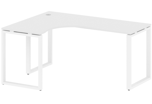 Стол эргономичный левый, цвет белый