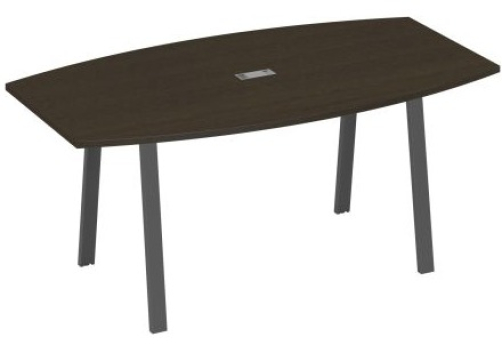 Стол для переговоров Мира Трио, цвет венге + антрацит