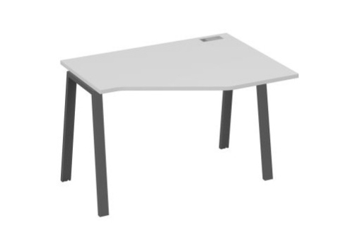 Стол эргономичный правый Мира Трио, цвет серый + антрацит