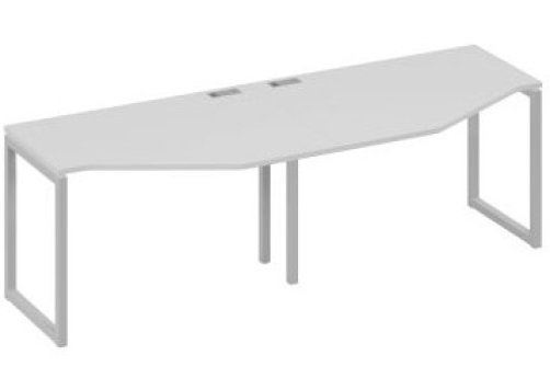 Рабочая станция эргономичная (2х120) Мира Одри, цвет серый + серый