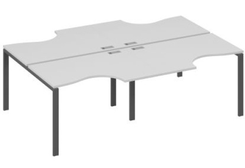 Рабочая станция эргономичная (4х120) Мира Нумо, цвет серый + антрацит