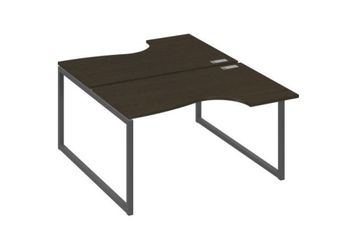 Рабочая станция эргономичная (2х140) Мира Одри, цвет венге + антрацит