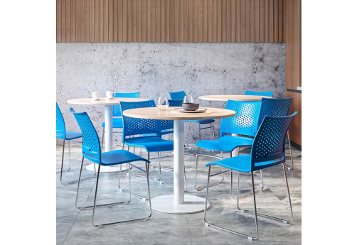 Стол для переговоров круглый Спринг, цвет клен