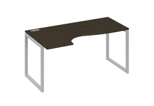 Стол эргономичный левый Мира Одри, цвет венге + серый