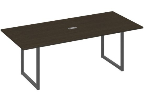 Стол для переговоров прямоугольный Мира Одри, цвет венге + антрацит