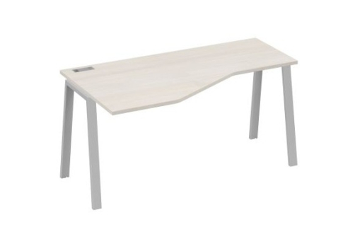 Стол эргономичный левый Мира Трио, цвет дуб шамони + серый
