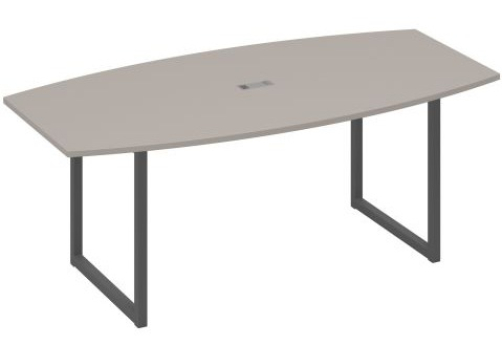 Стол для переговоров фигурный Мира Одри, цвет мокко премиум + антрацит