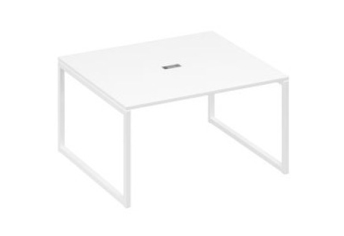 Стол для переговоров прямоугольный Мира Одри, цвет белый премиум + белый