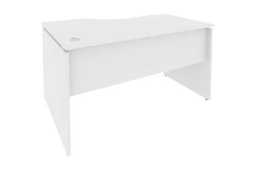 Стол криволинейный правый, цвет белый