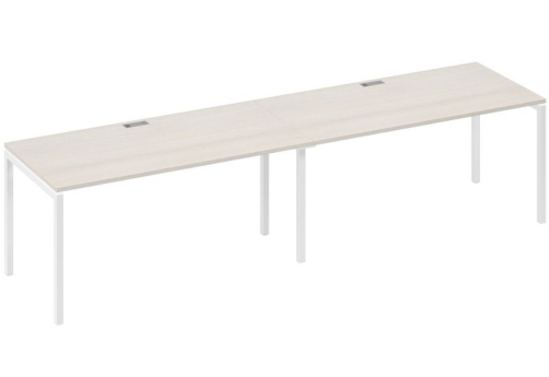 Рабочая станция 2х160 Мира Лофт, цвет дуб шамони + белый