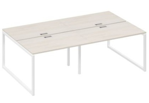 Рабочая станция (4х120) Мира Одри, цвет дуб шамони + белый