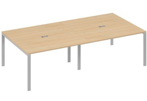 Стол для переговоров прямоугольный Мира Нумо, цвет натуральный дуб + серый