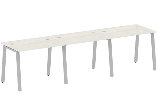 Стол на 3 рабочих места, цвет дуб новара