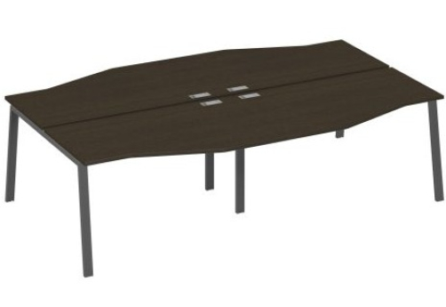 Станция рабочая эргономичная 4х140 Мира Трио, цвет венге + антрацит