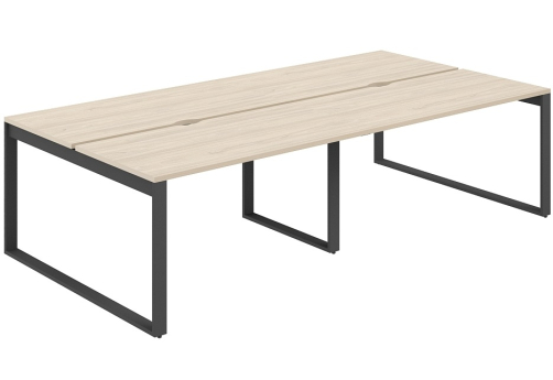 Рабочая станция с вырезом Фламинго, цвет акация + антрацит