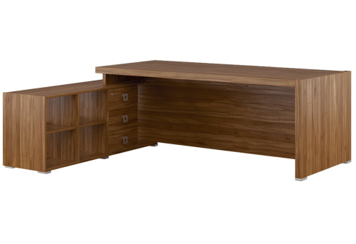 Стол письменный на опорной тумбе, цвет орех