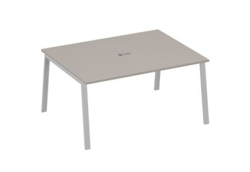 Стол для переговоров Мира Трио, цвет мокко премиум + серый