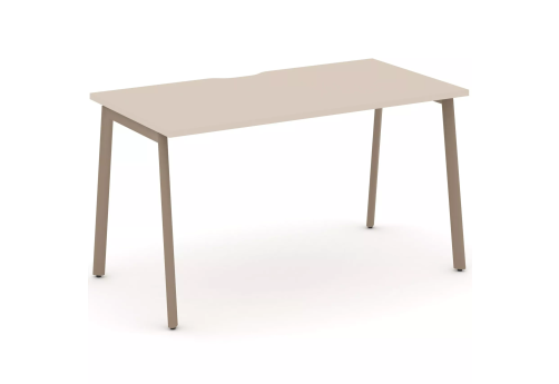 Стол рабочий (с вырезом под провода), цвет капучино
