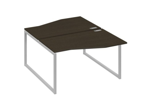 Рабочая станция эргономичная (2х140) Мира Одри, цвет венге + серый