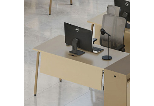 Стол рабочий с царгой Макси Клик, цвет капучино