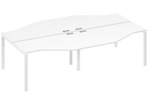 Рабочая станция эргономичная (4х160) Мира Нумо, цвет белый премиум + белый